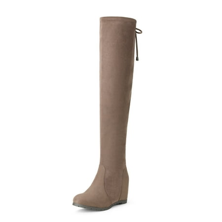 Time And Tru Tall Over-the-Knee Stretch Boots Discount Dream Pairs Women'S Over The Knee Thigh High Stretch Boots Shoes Leggy Khaki Size 10