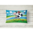 thumbnail image 2 of Carolines Treasures APH0076PW1216 Cow riding Bicycle Fabric Decorative Pillow  12H x16W multicolor, 2 of 3