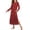 Wine Red2, variant on Ekouaer Women Nightgowns Long Casual Nightdress Long Sleeve Sleepwear with Pocket