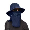 thumbnail image 3 of Ticikt Sun Fishing Hat for Men Women Wide Brim Hat with Detachable Face Cover & Neck Flap,Color:Navy, 3 of 4