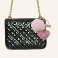 thumbnail image 2 of Unique Bargains 1 Pc Fashionable Heart Handbag Charm Decorative Keychain Pink Gold Tone, 2 of 5