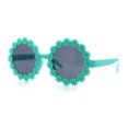 thumbnail image 5 of Girls Kids Daisy Flower Rim Round Circle Plastic Cute Lolita Sunglasses Green, 5 of 8