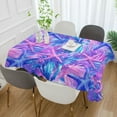 thumbnail image 2 of Yayeee Tablecloths 60" x 60" Rectangle Wrinkle Resistant Party Table Cover, Purple Starfish Pattern, 2 of 8