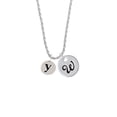 thumbnail image 2 of Delight Jewelry Silvertone Disc 1/2'' Initial - y - Silvertone Script Initial Disc - W - Charm Necklace, 20"+3", 2 of 4