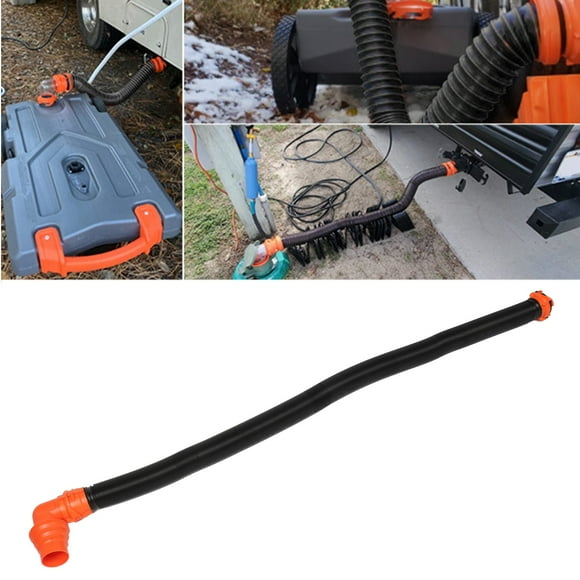 RV Sewer Hose Extension Kit, RV Sewer Hose PP Material 90 Swivel Fitting, RV Sewer Hose Kit Suitable for Motorhome Caravan Compress for RV Storage and Organization