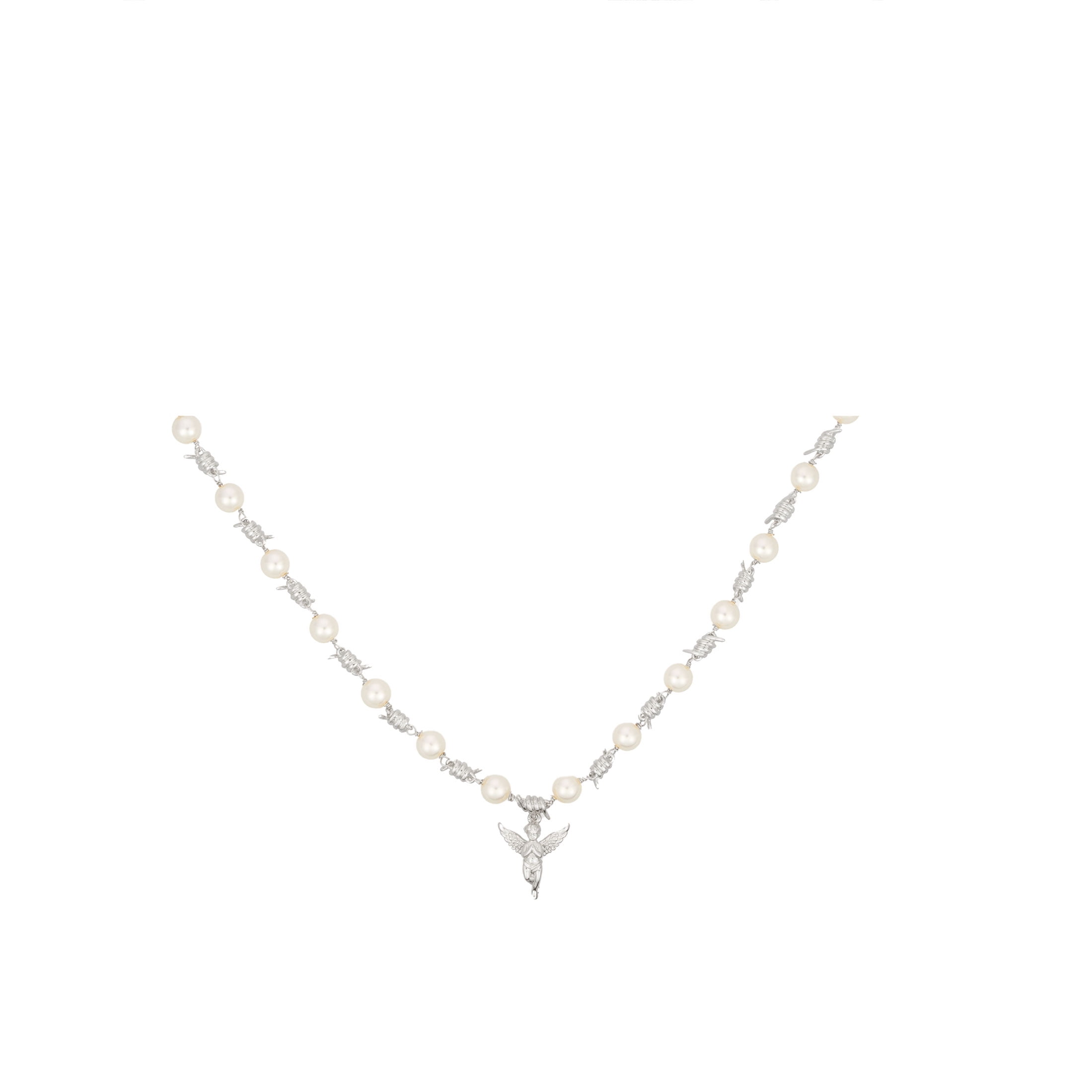 Bella by Thorne Cherub Pearl Adult Necklace, Silver