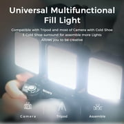 Ulanzi VL81 LED Vlog Video Fill Light Mini Dimmable Studio Photography Lighting Lamp 3200K-5600K w/Cold Shoe 3000mAh Battery