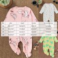 thumbnail image 2 of NOLDARES Soft Cotton Baby Boy Romper Double Zipper Long Sleeve Base Layer Jumpsuit for Boys 0-12M Fall Winter Daily Wear(0-3 Months,Pink), 2 of 3