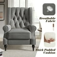 thumbnail image 6 of Merluxy Adult Recliner Chair for Living Room, Classic Tufted, Widened Armrest and High Winback,Dark Grey, 6 of 10