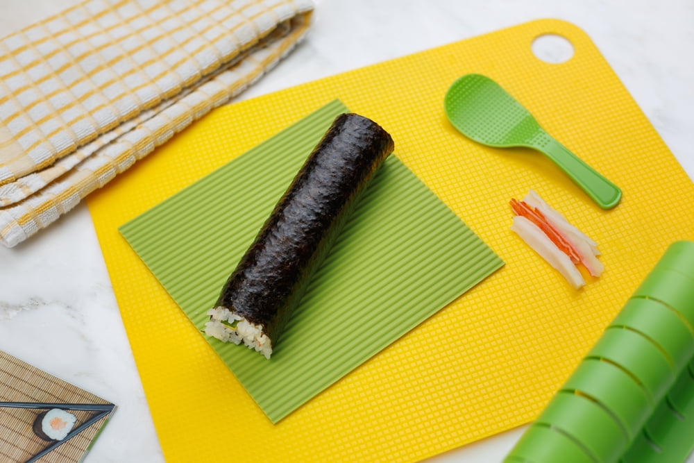 DIY Silicone Sushi Roller Mats Washable Reusable Sushi Roll Mold Mat DIY  Food Rolling Rice Rolling Maker Cake Roll Pad