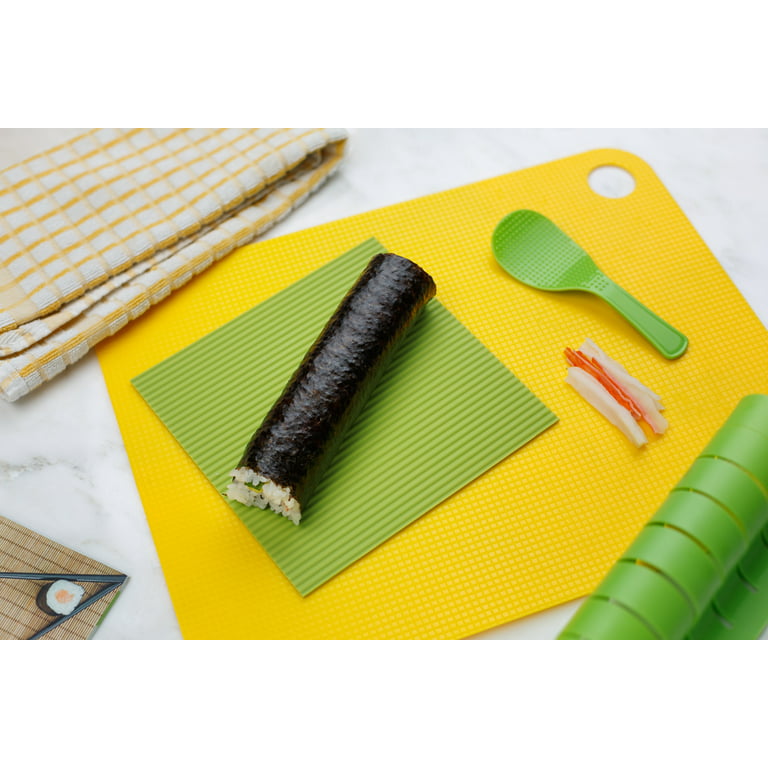 GREEN DIY Silicone Sushi Roller Mats Reusable Sushi Rice Roll Mold Mat Ny