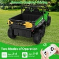 thumbnail image 5 of Rugerasy 24V 4WD 6-Wheel Electric Ride On Dump Truck,with Remote Control,2 Seater Dump Truck Toy,Includes Interactive Shovel,Dump Bed,LED Lights & Music Player for Big Ages 3+,Green, 5 of 7