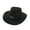 Black, variant on Womens Mens Cotton Western Cowboy Hat Felt Hat Outdoor Cow-head Decor Wide Brim Hat with Strap
