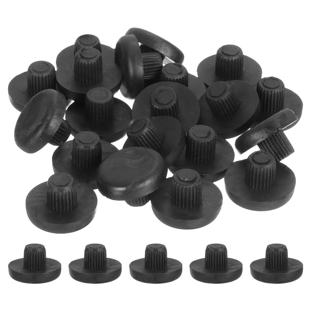 30Pack Topes de Mesa de Vidrio con Vástago para Agujero de 10mm, Negro