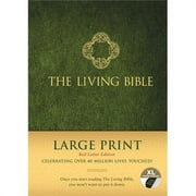 Tyndale House Publishers 172539 TLB Living Bible - Large Print, Red Letter Hardcover Indexed