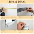 thumbnail image 6 of BEAUTYPEAK 55"x30" 3pcs Home Gym Full length Mirror Frameless Yoga Wall-mounted Mirror, 6 of 8