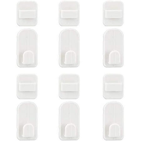 

6 Pairs Remote Control Bracket Self Adhesive Remote Control Hook Wall Mount Bracket White Media TV Remote Control Organizer for TVs and Air Conditioners Remote Control
