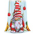 thumbnail image 2 of Balery Funny Christmas Gnome Manta de Felpa Suave y Acogedora – Cobija de Franela Aterciopelada para Cama, Lavable y Cálida para Sofá, Mascotas, Transpirable-60"x50", 2 of 7