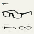 thumbnail image 4 of OPULIZE TED Reading Glasses - 2 Pack - Narrow Lightweight Frame - Black & Transparent Khaki - Mens Womens - Scratch Resistant, Spring Hinges - RR17-16 - +2.00, 4 of 6