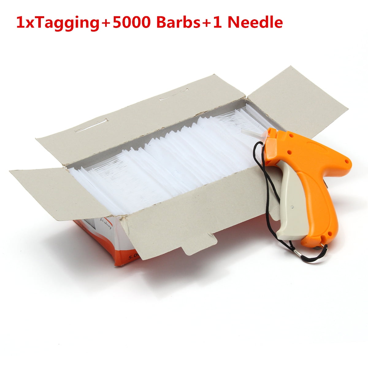 5000 Green 1" Clothing Garment Price Label Tagging Tagger Gun Barbs Fasterners 