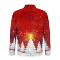 thumbnail image 4 of Blusa y camisa de manga larga con cuello vuelto para hombre, jersey con cremallera y solapa estampada, blusa de manga larga con cuello vuelto, blusa de poliéster para hombre, 4 of 5