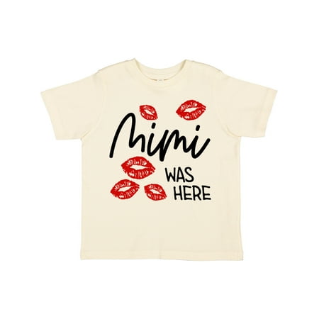 

Inktastic Mimi Was Here Red Kisses Gift Toddler Boy or Toddler Girl T-Shirt