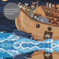 thumbnail image 5 of Shower Curtain, Ocean Scene with Noah's Ark Washable Shower Curtain for Bathroom, Waterproof Bathroom Shower Curtain Set with Hooks Long Shower Curtain 72x72in Home Decor, 5 of 7