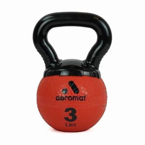 AGM Group 35820 3 lbs 2021 Aeromat Elite Mini Kettlebell Medicine Ball, Red - New Handle