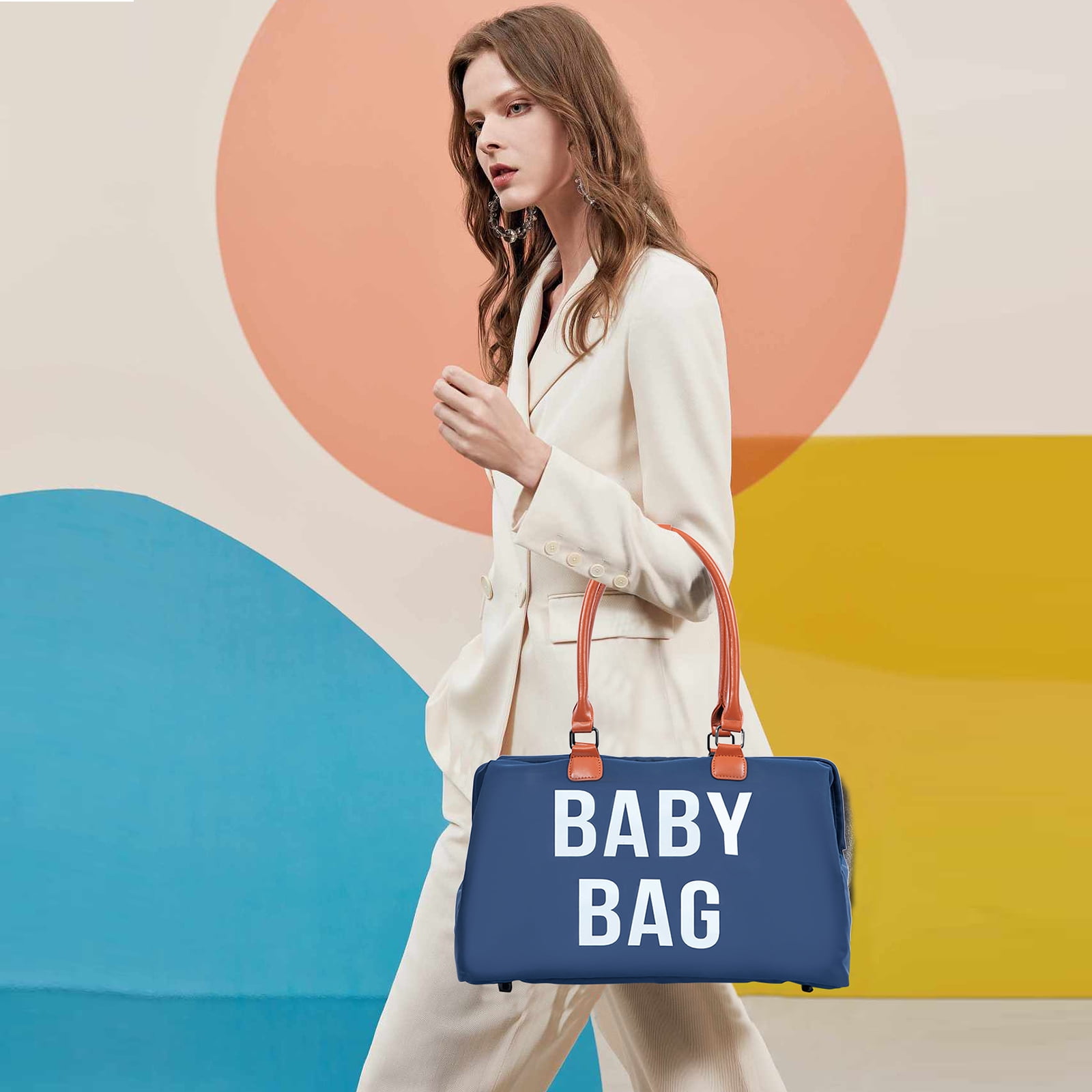 Baby Diaper Tote Bag with Changing Pad Large Capacity Mommy Bag Maternity Bag Travel Bag for Hospital & Functional Baby Care