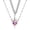 Silver sword & pink heart, variant on Heart and Sword Couple necklace - Knight and Princess Necklace - Romantic Matching Jewelry Christmas Valentine New Year's Day Birthday Gift for Women Men