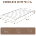 thumbnail image 1 of Bingirl Twin Metal Platform Bed Frame: Easy Assembly with Interlocking Components for Quick Bedroom Setup, 1 of 8