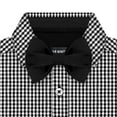 thumbnail image 3 of Creative Knitwear Infant Long Sleeve Button Down Dress Shirt- Gingham, Black, Sizes: 0/3m - 6/9m, 3 of 7