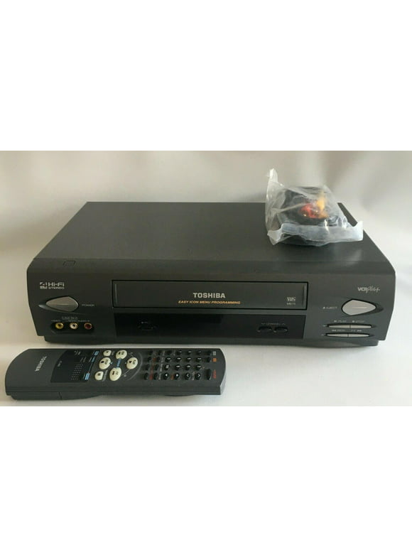 Toshiba M-675 (Used) 4 Head Hi FI Stereo VCR Player Recorder with Remote Manual and AV Cables
