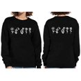 thumbnail image 2 of POINTERTECK Femmes Automne et Hiver Mode Décontractée Couleur Unie Col Rond Sweat à Capuche Imprimé Drôle à Manches Longues, 2 of 6