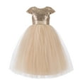 thumbnail image 2 of Cap Sleeves Sequin Formal Flower Girl Dress Junior Pageant Dresses 211, 2 of 3