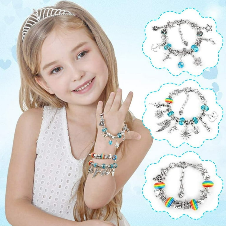 SUNNYPIG Charm Bracelet Making Kit for 7 8 9 10 Year Old Girls