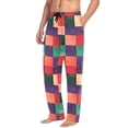 thumbnail image 2 of FORMRS Mens Pajama Pants with Pockets Sleepwear Lounge Bottoms Sizes S-2XL, Red and Purple Plaid Pattern, 2 of 7
