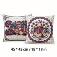 thumbnail image 2 of Pillow Cover 18X18 250 Year American Anniversary Flag Blue Living Room Decor Bedroom Home Wall Accents, 2 of 5