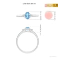 thumbnail image 5 of ANGARA Natural Solitaire Oval Aquamarine and Diamond Promise Ring in 14K White Gold for Women (Size-6x4mm) | March Birthstone, Birthday, Anniversary, Jewelry Gift for Women | Natural Aquamarine Ring, 5 of 10