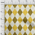thumbnail image 2 of oneOone Cotton Cambric Yellow Fabric Check Argyle Fabric For Sewing Printed Craft Fabric By The Yard 56 Inch Wide, 2 of 5