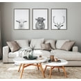 thumbnail image 7 of Kate and Laurel Sylvie Calf 4 Framed Canvas Wall Art by Simon Te of Tai Prints, 18x24 Gray, Modern Black and White Cow Portrait Art for Wall, 7 of 7