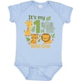 thumbnail image 3 of Inktastic First Birthday Safari Jungle Animals Boys or Girls Baby Bodysuit, 3 of 5