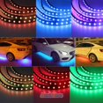 YTBW 4X Rgb Led Strip Under Car Truck Tube Underglow Underbody System