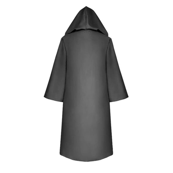 Sonducket Capa con capucha para Halloween, atmósferas de fiesta aterradoras, disfraz de Cosplay Unisex, bata larga, Carnaval, Horror, correa Disfraces de disfraces Negro S