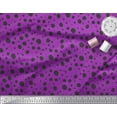 thumbnail image 2 of Soimoi Purple Heavy Canvas Fabric Black Dots Fabric Prints By Yard 58 Inch Wide, 2 of 3