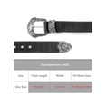 thumbnail image 4 of INSPIRE CHIC Women's Belt Retro Print Pattern Pin Buckle Belts Decoration for Dresses Skirt 103x3.8cm/40.6x1.5" Black Stone Pattern, 4 of 6