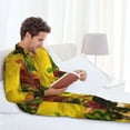 thumbnail image 6 of Lsque Cactus Flowers Pattern Long Sleeve Pajama Set for Men - Soft 2-Piece Sleepwear and Loungewear Set with Pockets, Comfy Nightwear-Large, 6 of 7