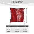 thumbnail image 2 of Velvet Rimmed Pillowcase Is Not Easy To Open Line Deformation Invisible Zipper Opening And Closing Only Pillowcase Does Not Contain Pillow Core Red Marble_1 18"X18", 2 of 8