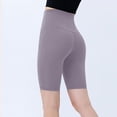 thumbnail image 3 of Pantalones Cortos de Motociclista de Cintura Alta para Mujeres Control Del Vientre Pantalones Cortos de Yoga de Color Sólido Fondos de Entrenamiento Elásticos sin Costuras Pantalones de Trabajo de Ci, 3 of 6