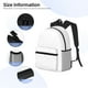 thumbnail image 3 of Disketp White Mochila Ligera Clásica con Múltiples Bolsillos, Mochila Casual para Hombre y Mujer, Ideal para Escuela, Trabajo y Viajes, 3 of 6